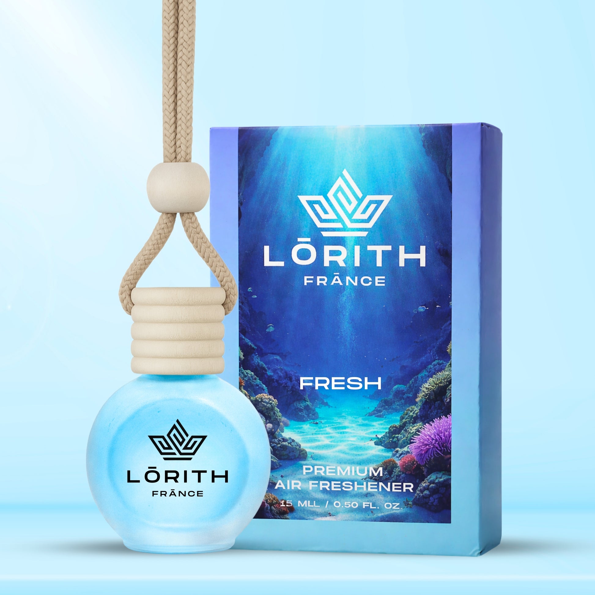 Lorith France Fresh Hanging Car Air Freshener | Premium Long-Lasting Car Perfume - LORITH FRANCE