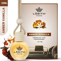 Lorith France Amber Vanilla Hanging Car Air Freshener | Premium Long-Lasting Car Perfume - LORITH FRANCE