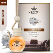 Lorith France Musk Noir Hanging Car Air Freshener | Premium Long-Lasting Car Perfume - LORITH FRANCE