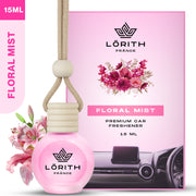 Lorith France Floral Mist Hanging Car Air Freshener | Premium Long-Lasting Car Perfume - LORITH FRANCE