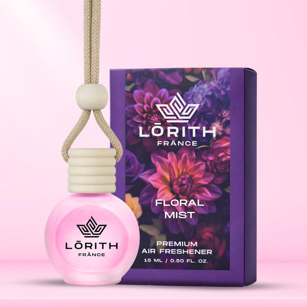 Lorith France Floral Mist Hanging Car Air Freshener | Premium Long-Lasting Car Perfume - LORITH FRANCE