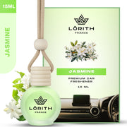 Lorith France Jasmine Hanging Car Air Freshener | Premium Long-Lasting Car Perfume - LORITH FRANCE
