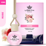 Lorith France Strawberry Hanging Car Air Freshener – Premium Rearview Mirror Perfume Card