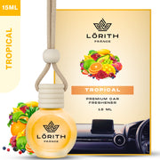 Lorith France Tropical Hanging Car Air Freshener | Premium Long-Lasting Car Perfume - LORITH FRANCE